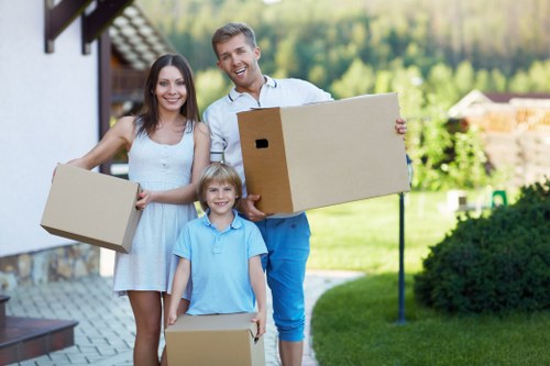Professional removal company moving boxes in Richmond upon Thames