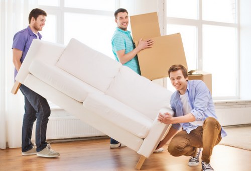 Packed boxes ready for a move in a Richmond upon Thames property