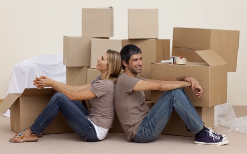 Local removal company preparing a moving van in Richmond upon Thames